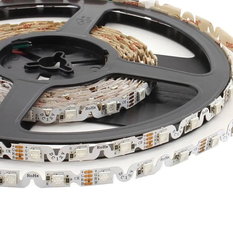 Tira contorno LED SMD5050, RGB, DC12V, 5m, (48Led/m), 55W, IP20