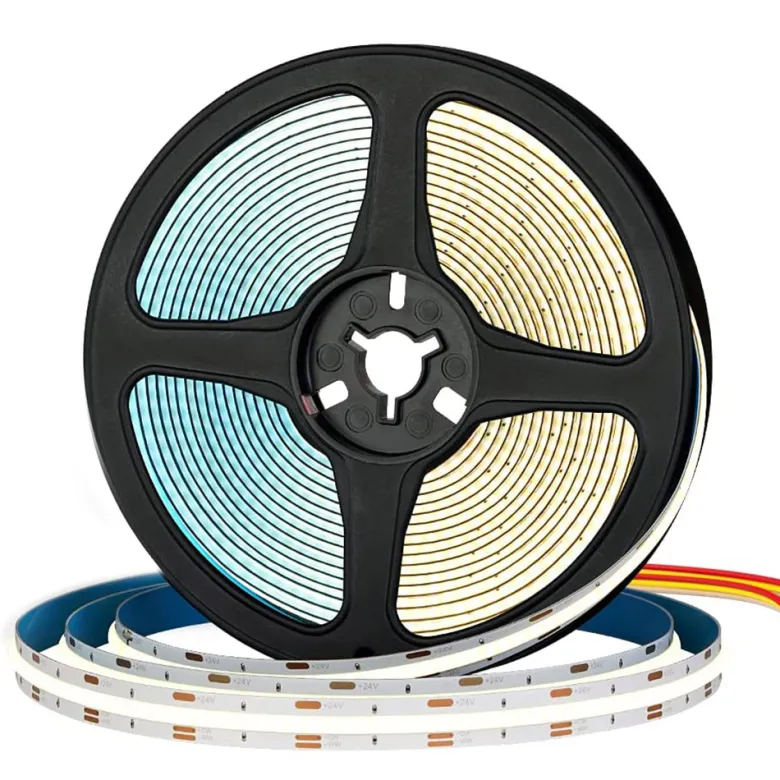 Tira LED Blanco Dual. CCT COB, DC24V, 5m (608 Led/m), 75W, IP20