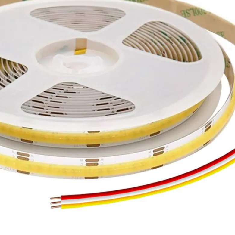 Tira LED Blanco Dual. CCT COB, DC24V, 5m (608 Led/m), 75W, IP20