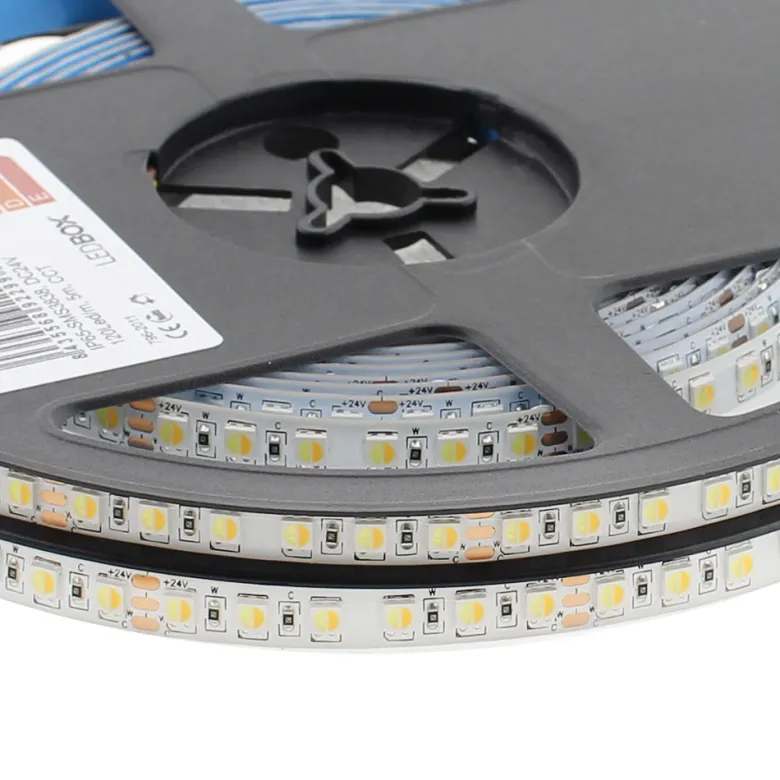 Tira LED Blanco Dual SMD3838, DC24V, 5m (240 Led/m), 90W, IP65