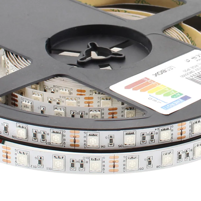 Tira LED EPISTAR SMD5050, RGB, DC12V, 5m (60Led/m) - IP20
