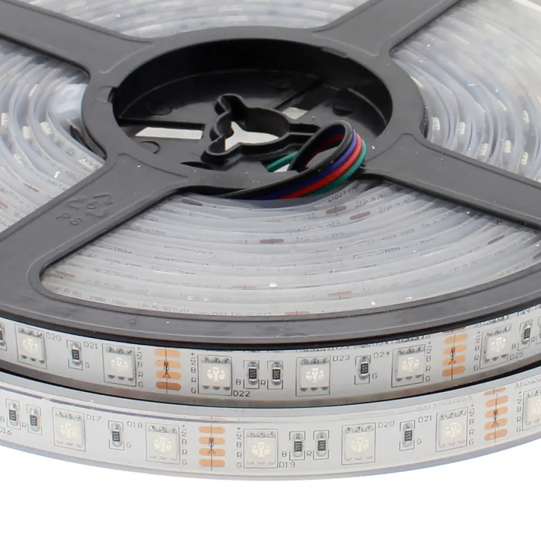 Tira LED EPISTAR SMD5050, RGB, DC12V, 5m (60Led/m) - IP68