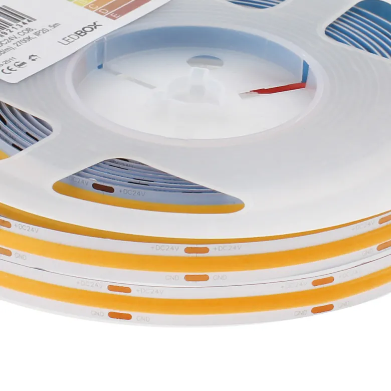Tira LED Monocolor COB, ChipLed Samsung, DC24V, 5m (320Led/m), 60W, IP20