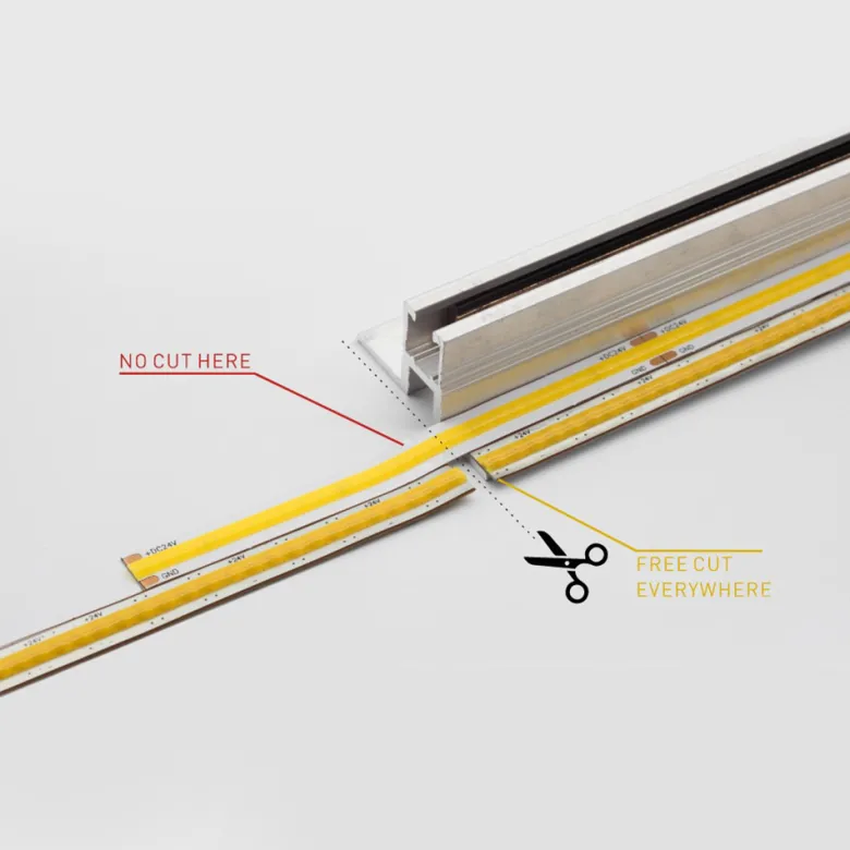 Tira LED Monocolor COB, ChipLed Samsung, DC24V, 5m (528Led/m), 65W, IP20, Corte libre