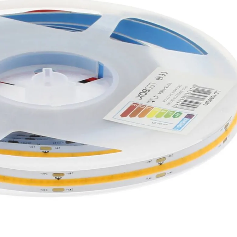 Tira LED Monocolor COB, ChipLed Samsung, DC24V, 5m (528Led/m), 75W, IP20