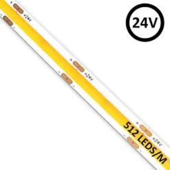 Tira LED Monocolor COB, DC24V, 5m (512Led/m), 60W, IP66, Pescaderías