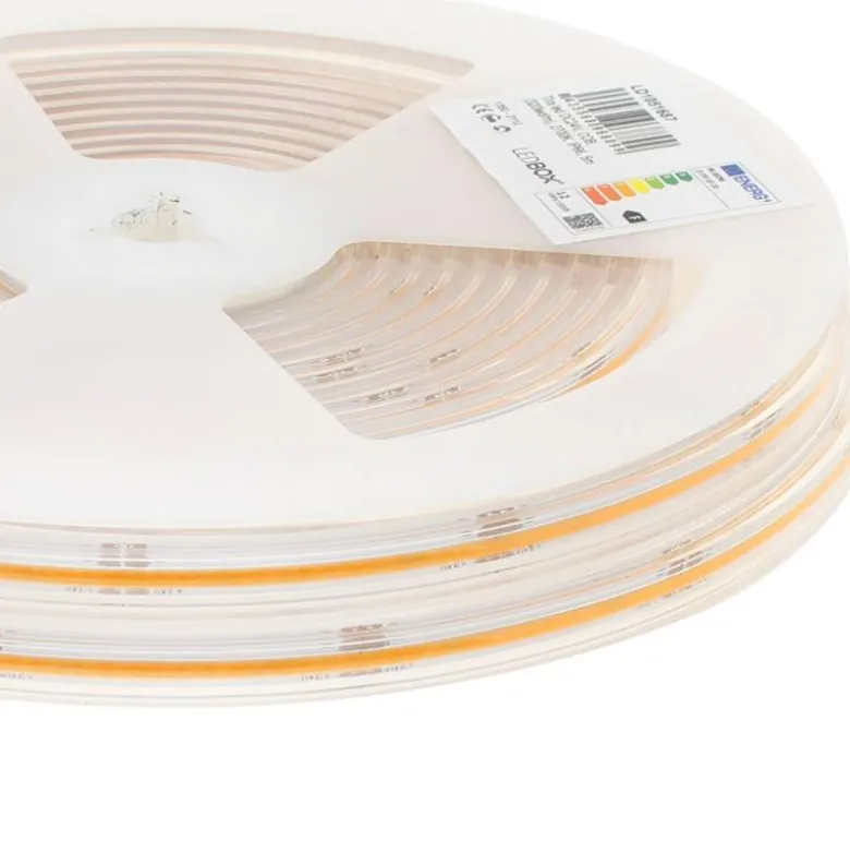 Tira LED Monocolor COB, DC24V, 5m (350Led/m), 60W, CRI>92, IP66