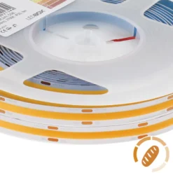 Tira LED Monocolor COB, DC24V, 5m (512Led/m), 60W, IP20, Pan y repostería