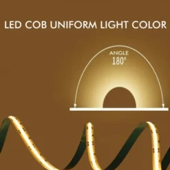 Tira LED Monocolor COB, DC24V, 5m (512Led/m), 60W, IP66, Pan y repostería