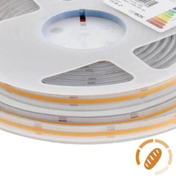 Tira LED Monocolor COB, DC24V, 5m (512Led/m), 60W, IP66, Pan y repostería