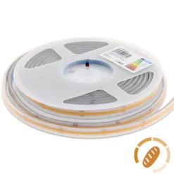 Tira LED Monocolor COB, DC24V, 5m (512Led/m), 60W, IP66, Pan y repostería