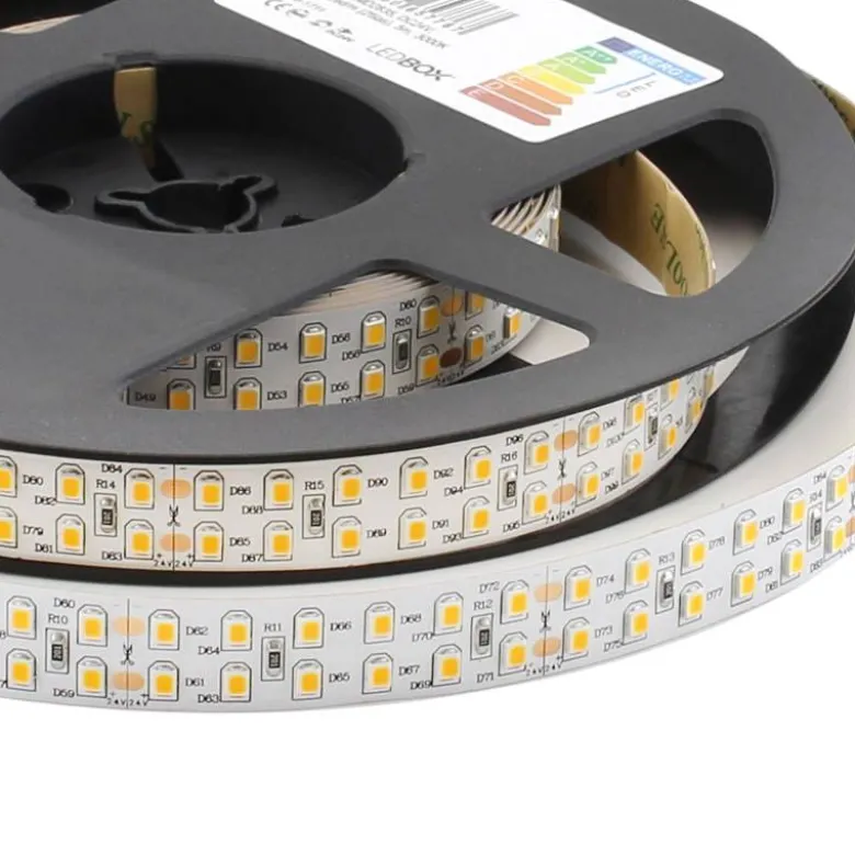 Tira LED Monocolor SMD2835, ChipLed Samsung, DC24V, 5m (240Led/m), 2 filas, 175W, IP20