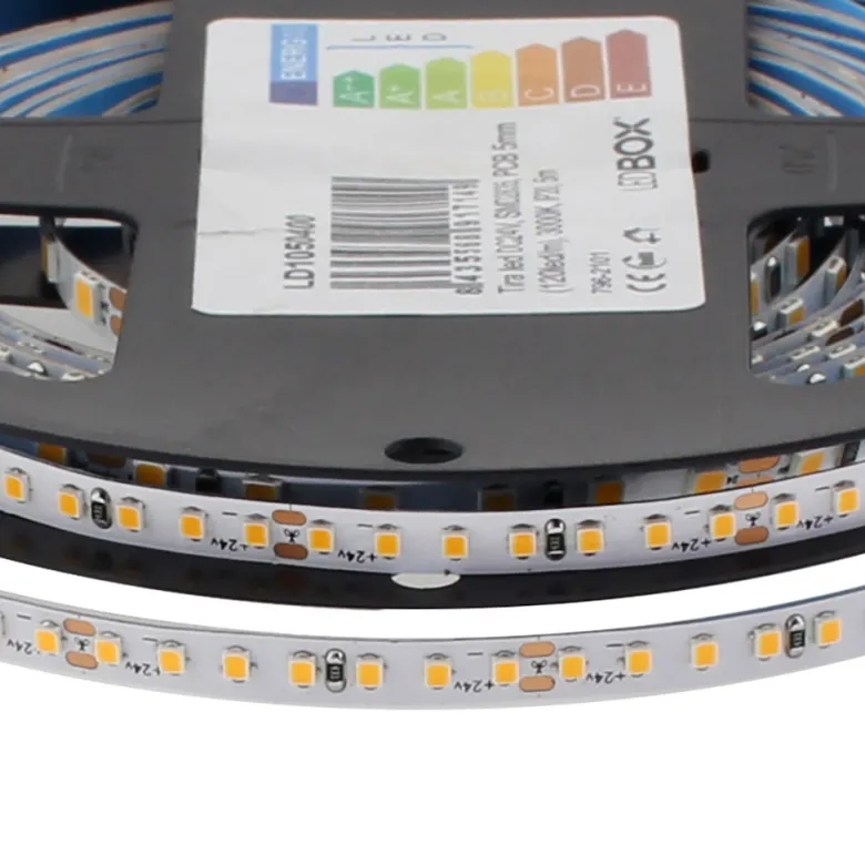 Tira LED Monocolor SMD2022, ChipLed Samsung, DC24V, 5m (210Led/m) PCB 5mm, 40W, IP20