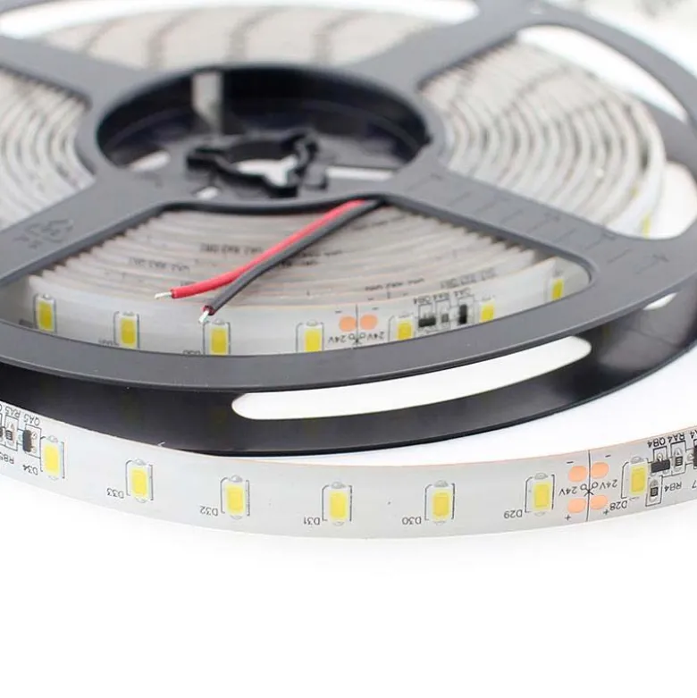 Tira LED Monocolor SMD5630, DC24V CC, 5m (70 Led/m) - Sensor Temperatura, 75W, IP20