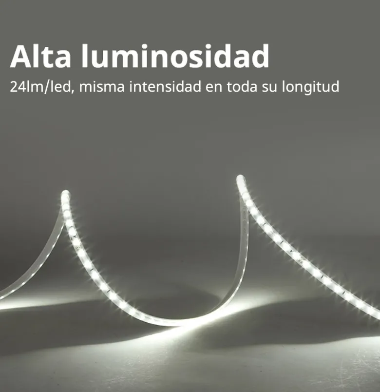 Tira LED Monocolor SMD2835, DC24V, 50 metros (120Led/m), 500W, IP66