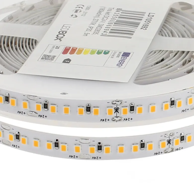 Tira LED Monocolor SMD2835, DC24V, 5m (120Led/m), 60W, IP20