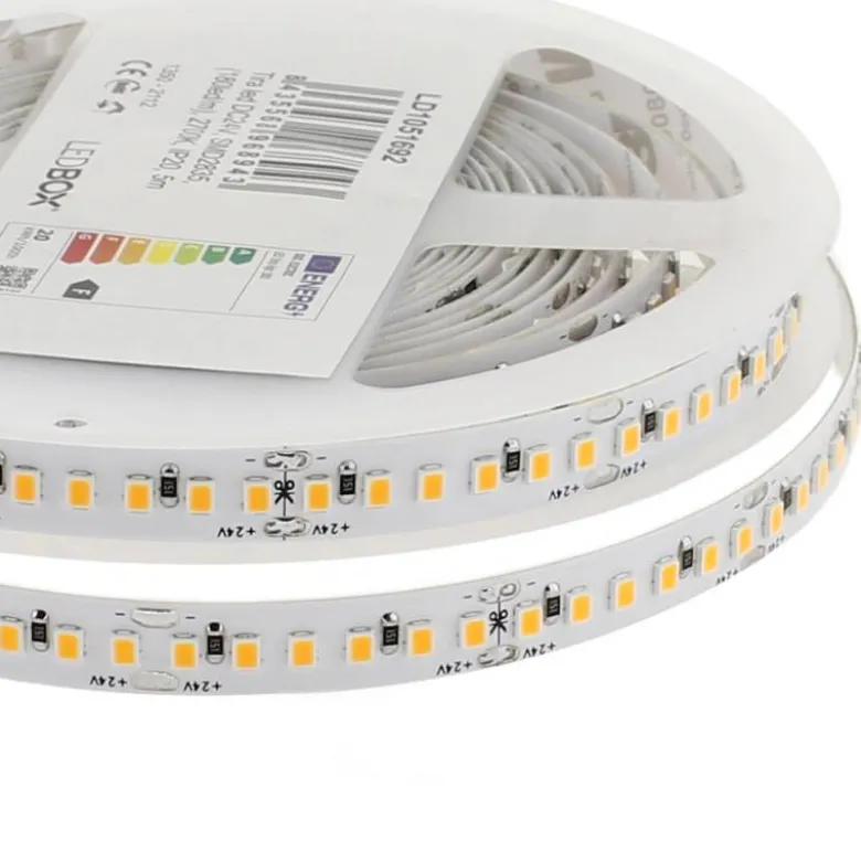 Tira LED Monocolor SMD2835, DC24V, 5m (120Led/m), 60W, IP20