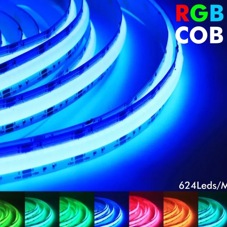 Tira LED RGB COB, DC24V, 5m (768Led/m), 75W, IP20