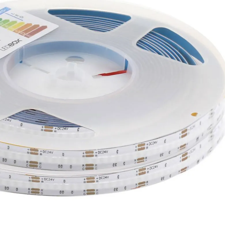 Tira LED RGB COB, DC24V, 5m (768Led/m), 75W, IP20