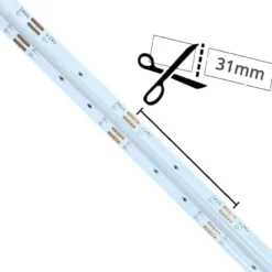 Tira LED RGB COB, DC24V, 5m (768Led/m), 75W, IP20