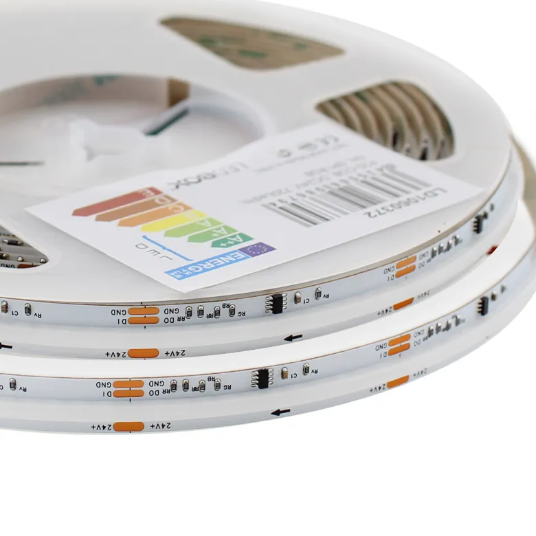 Tira LED RGB SPI WS2811 COB, DC24V, 5m (720Led/m), 95W, IP20