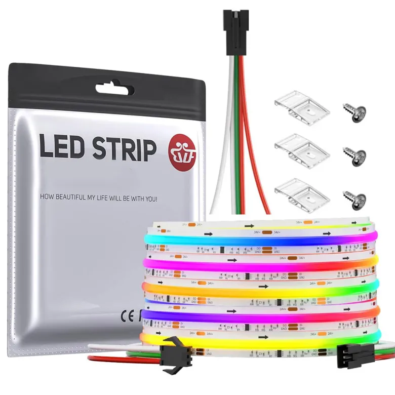 Tira LED RGB SPI WS2811 COB, DC24V, 5m (720Led/m), 95W, IP20