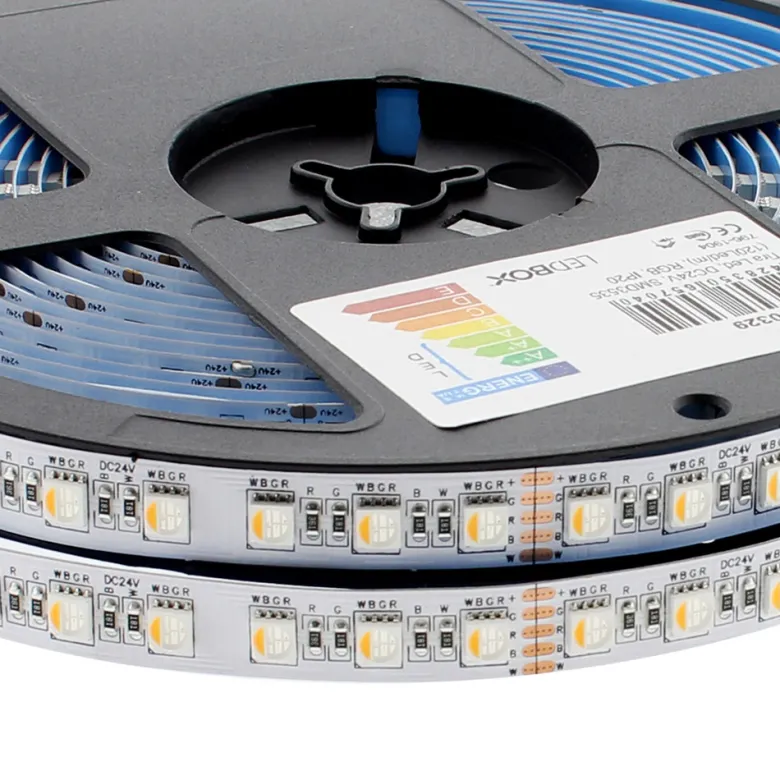 Tira LED SAMSUNG SMD5050, RGB+W, DC24V, 5m (84Led/m 4 en 1) - IP20