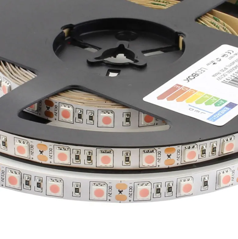 Tira LED SMD5050, DC12V, 5m (60 Led/m), ROSA - IP20