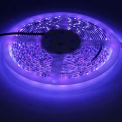 Tira LED UV Ultravioleta SMD5050, DC24V, 5m (120 Led/m) - IP67