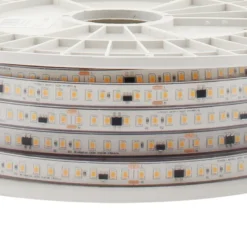 Tira LED 220V Bridgelux SMD2835, 120Led/m, 14W/m, 1540lm/m, Triac regulable, corte 10cm, 1 metro, Silicona