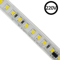 Tira LED 220V Bridgelux SMD2835, 120Led/m, 14W/m, 1540lm/m, Triac regulable, corte 10cm, 1 metro, Silicona