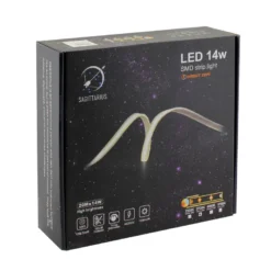 Tira LED 220V Bridgelux SMD2835, 120Led/m, 14W/m, 1540lm/m, Triac regulable, corte 10cm, 1 metro, Silicona
