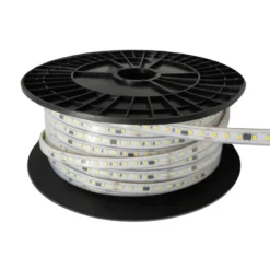 Tira LED 220V Bridgelux SMD2835, 140Led/m, 20W/m, 2800lm/m, Triac regulable, corte 10cm, carrete 50 metros. Silicona