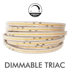 Tira LED 220V COB, 560Led/m, 16W/m, 10cm corte, 1 metro. Regulable Triac. Silicona