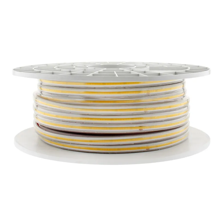 Tira LED 220V COB, 320Led/m, 12W/m, 25cm corte, 1 metro. Regulable Triac. Silicona