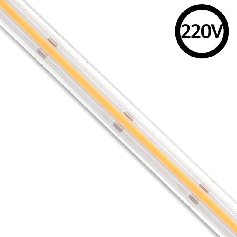 Tira LED 220V COB, 288Led/m, 10W/m, 1 metro para conectores rápidos, 50cm corte