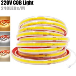 Tira LED 220V COB, 240Led/m, 10W/m, Triac regulable, corte 10cm, 1 metro