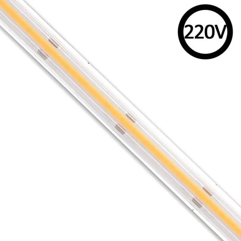 Tira LED 220V COB, 240Led/m, 10W/m, Triac regulable, corte 10cm, 1 metro