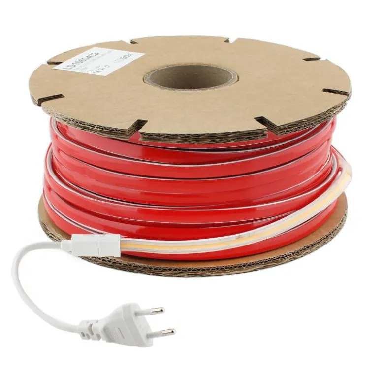 Tira LED 220V COB, 240Led/m, 10W/m, Triac regulable, corte 10cm, , carrete 50 metros