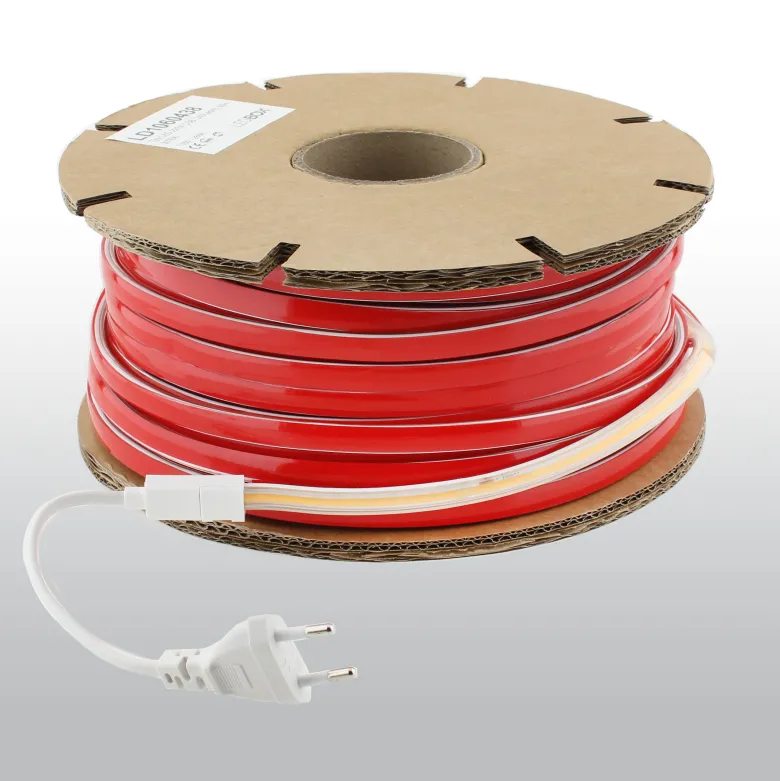 Tira LED 220V COB, 240Led/m, 10W/m, Triac regulable, corte 10cm, , carrete 50 metros