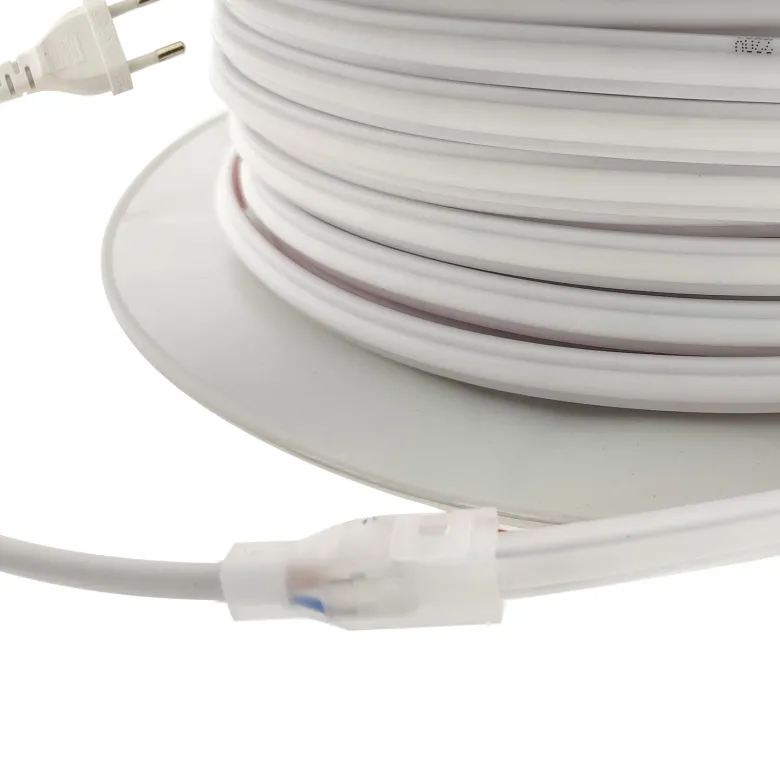 Tira LED 220V COB 4*10mm, 288Led/m, 10W/m, Triac regulable, corte 5cm, 1 metro. Silicona