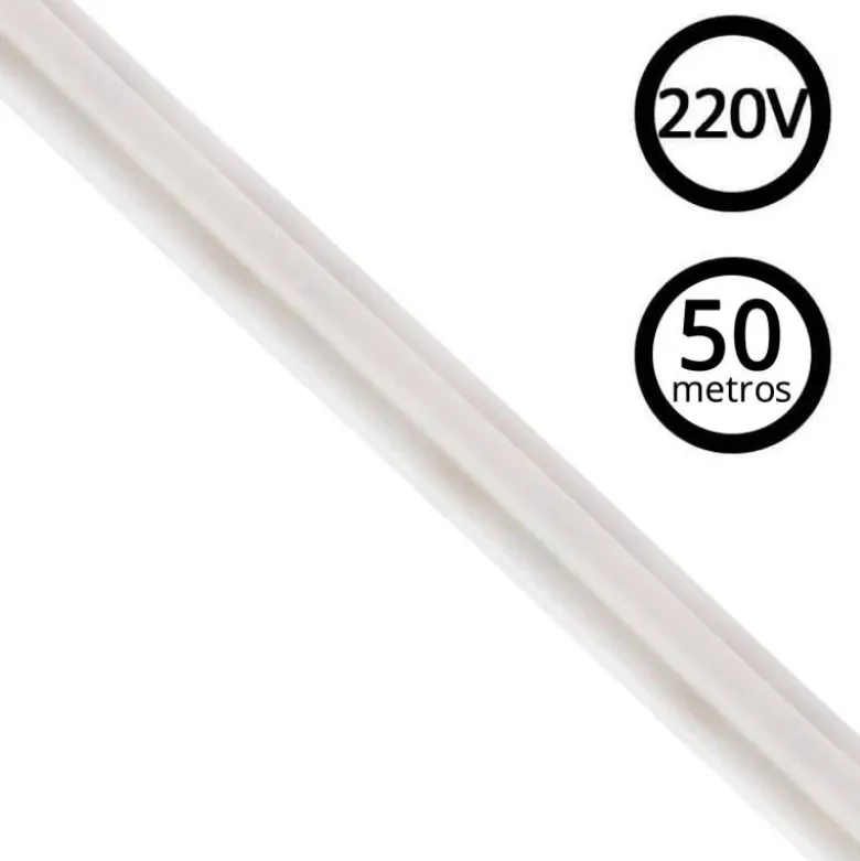 Tira LED 220V Slim COB, 288Led/m, 12W/m, Triac regulable, corte 5cm, carrete 50 metros. Silicona