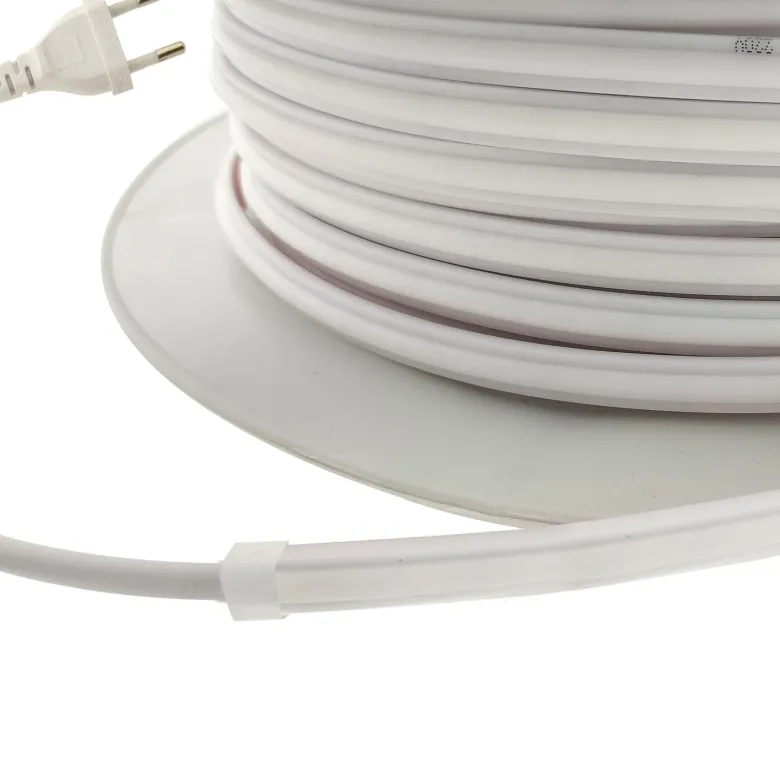 Tira LED 220V Slim COB, 288Led/m, 12W/m, Triac regulable, corte 5cm, carrete 50 metros. Silicona
