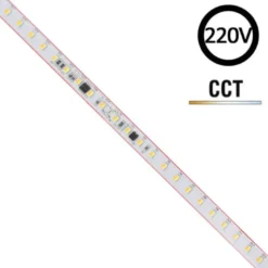 Tira LED 220V Slim SMD2835, 100Led/m, 10W/m, corte 25cm, CCT, 1 metro