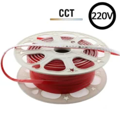 Tira LED 220V Slim SMD2835, 100Led/m, 10W/m, corte 25cm, CCT, carrete 50 metros