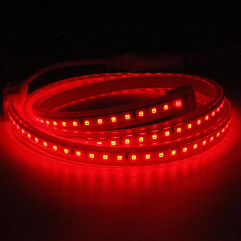 Tira LED 220V SMD2835, 120Led/m, 10W/m, 1 metro con conectores rápidos, 50cm corte