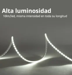 Tira LED 220V SMD5050, 60Led/m, 8W/m, RGB, carrete 50 metros + controlador MiBoxer + mando