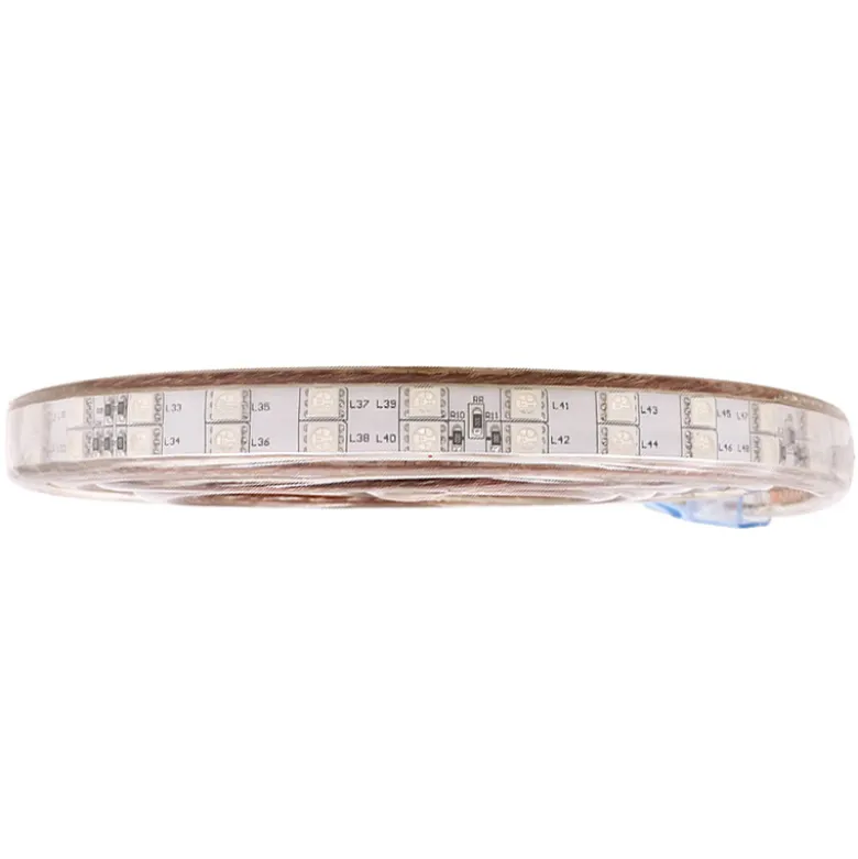 Tira LED 220V SMD5050, 120Led/m, 14,4W/m, RGB, 2 filas, 1 metro