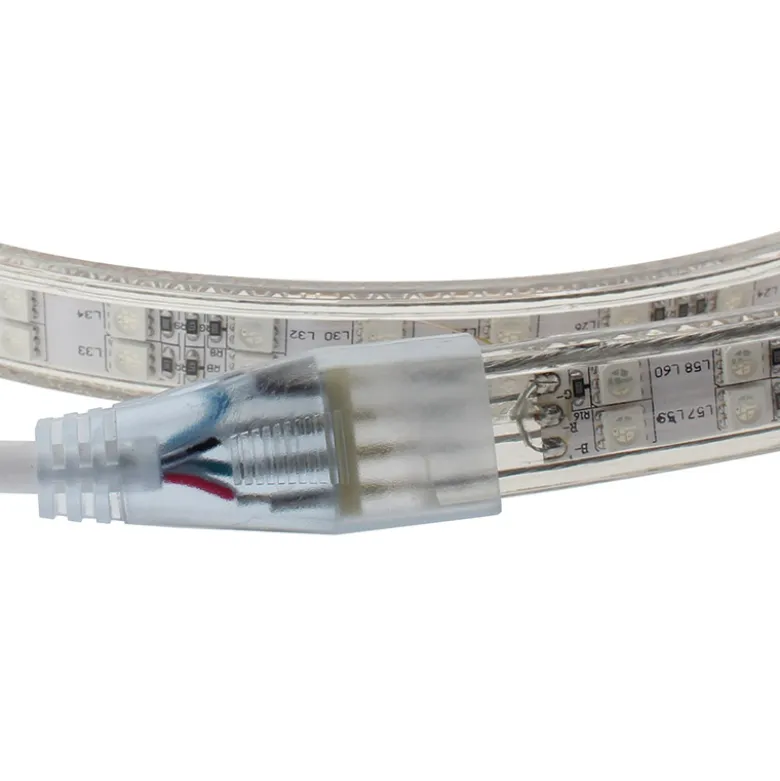 Tira LED 220V SMD5050, 120Led/m, 14,4W/m, RGB, 2 filas, 1 metro
