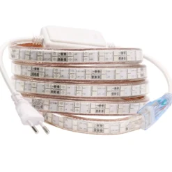Tira LED 220V SMD5050, 120Led/m, 14,4W/m, RGB, 2 filas, 1 metro